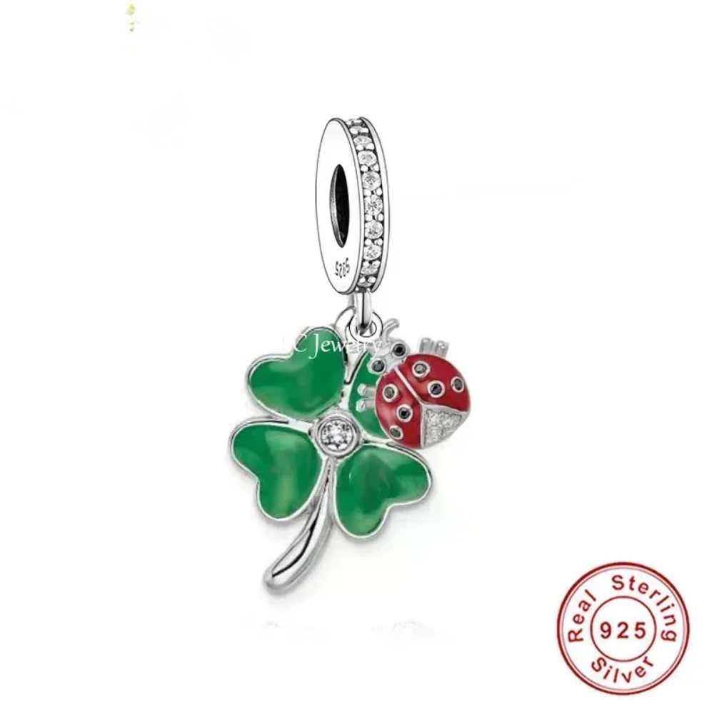 Irish Shamrock Clover Faith Berloque Bead Irish Shamrock Clover Faith Berloque Bead