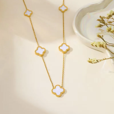 18K Gold-Plated Four-Leaf Clover Necklace