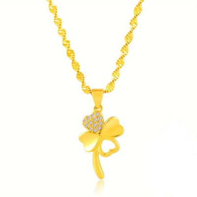 24K Gold Plated Lucky Clover Necklace