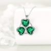 925 Sterling Silver Spinning Clover Necklace