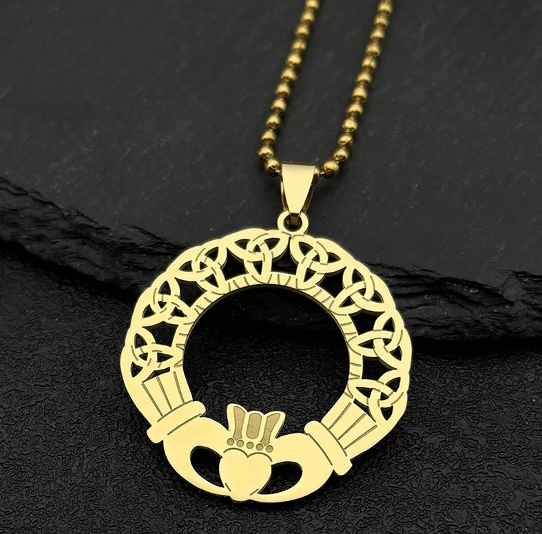 Celtic Trinity Knot Claddagh Heart Pendant Celtic Trinity Knot Claddagh Heart Pendant