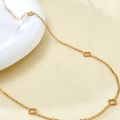 Elegant 18K Gold-Plated Stainless Steel Necklace
