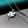 Elegant 925 Sterling Silver Four-Leaf Clover Necklace