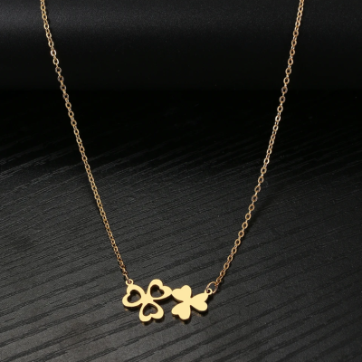 Heart Clover Pendant Necklace