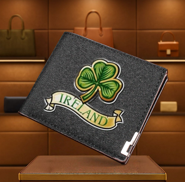 Ireland Clover Heritage Folding Wallet Ireland Clover Heritage Folding Wallet