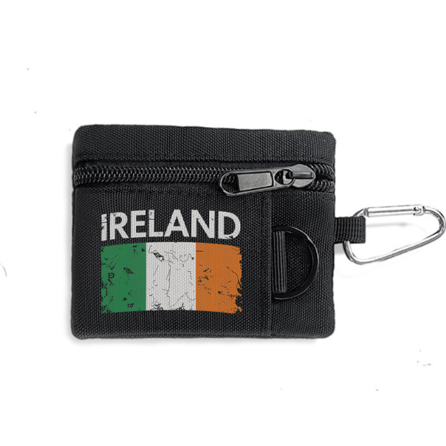 Ireland Flag Heritage Nylon Zip Wallet Ireland Flag Heritage Nylon Zip Wallet