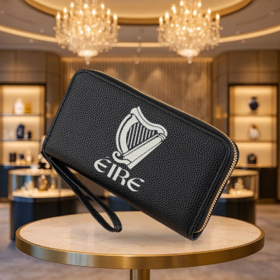 Irish Harp Heritage Zip Wallet