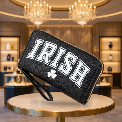 Irish Heritage Shamrock Zip Wallet