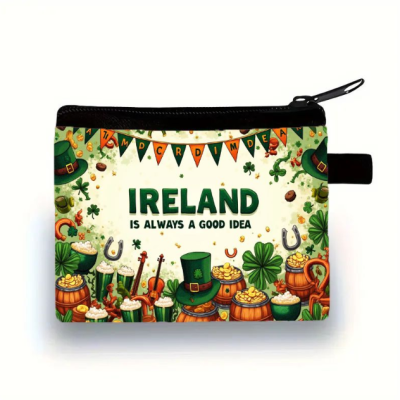 Irish Lucky Symbol Compact Zip Wallet