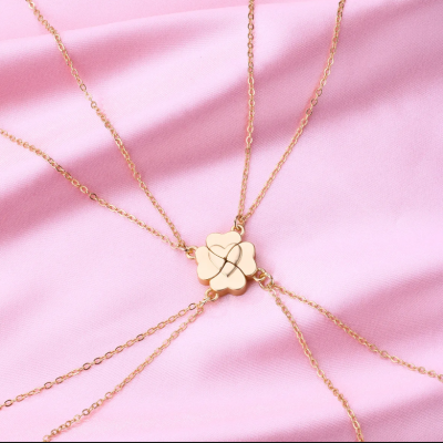 Irish Gifts - GAA, Ireland Football Jerseys, Ireland Rugby Jerseys Lovecryst 4Pcs Four Leaf Clover Necklace Set