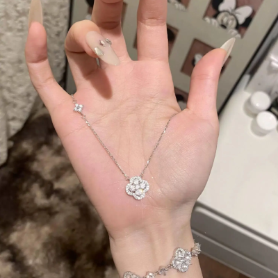 Lucky Four-Leaf Silver Necklace