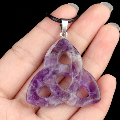 Semi-Precious Celtic Stone Pendant Necklace