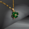 Trendy Four-Leaf Clover Pendant Necklace