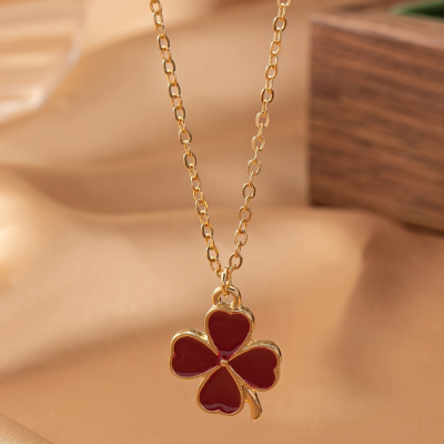 Irish Gifts - GAA, Ireland Football Jerseys, Ireland Rugby Jerseys Women’s Four-Leaf Clover Necklace