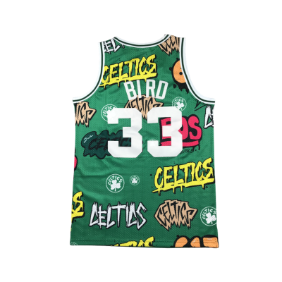 Irish Gifts - GAA, Ireland Football Jerseys, Ireland Rugby Jerseys Boston Celtics City Edition 1985-86 Green Jersey #33 (3)