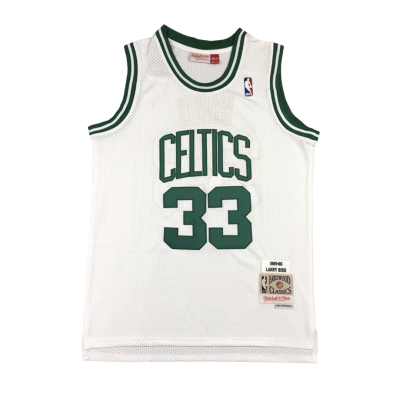 Boston Celtics Hardwood Classics Home Edition 1985-86 White Jersey #33