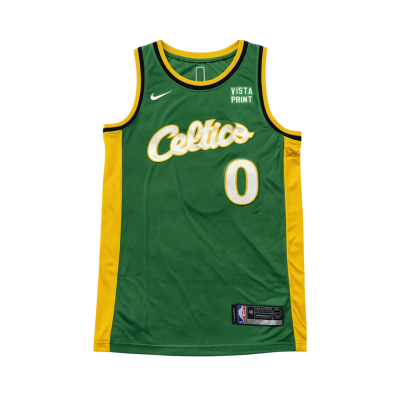 Boston Celtics Jayson Tatum City Edition 2020-21 Green Jersey #0 (1)