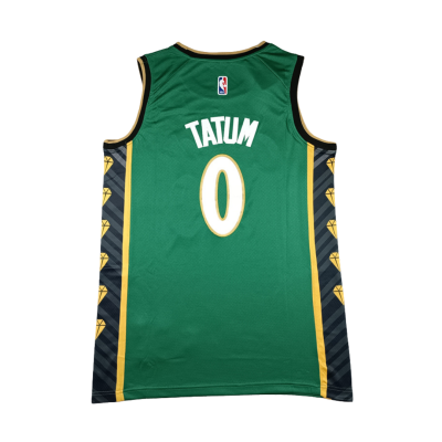 Boston Celtics Jayson Tatum City Edition 2022–23 Green Jersey #0 (1)