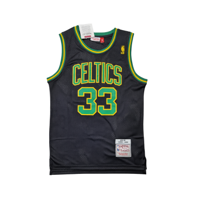 Boston Celtics Larry Bird 1980-1981 Black & Green Jersey #33