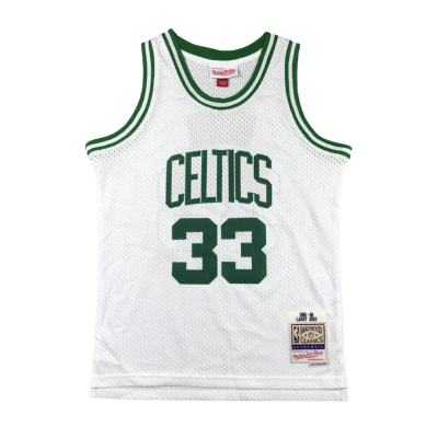 Boston Celtics Larry Bird Home 1985-86 White Jersey #33