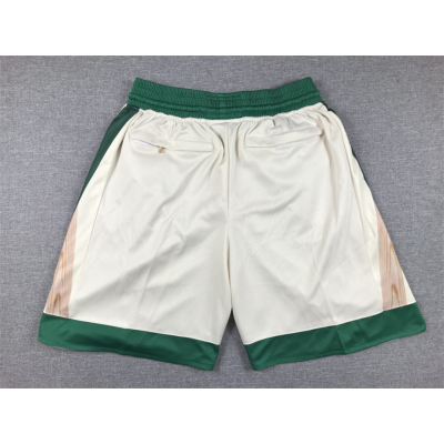Boston Celtics Nike NBA Official Team 2020-21 White and Green Shorts