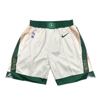 Boston Celtics Nike NBA Official Team 2020-21 White and Green Shorts