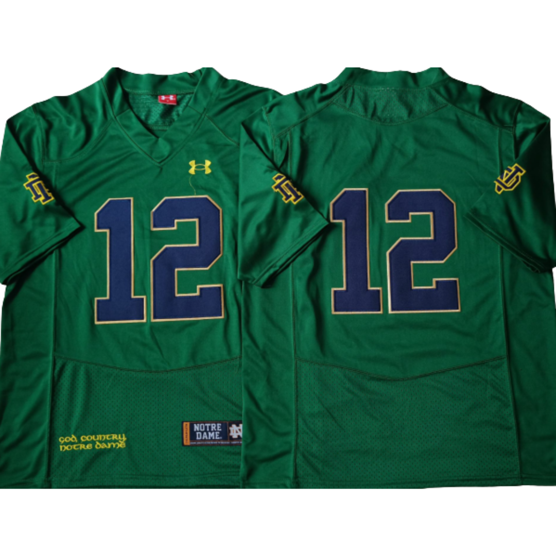 Notre Dame Fighting Irish Jersey Green - #12 Notre Dame Fighting Irish Jersey Green - #12
