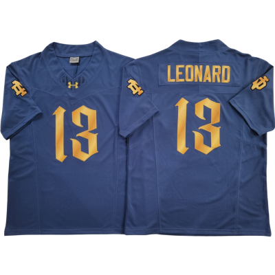 Notre Dame Fighting Irish Jersey Navy Blue And Gold - #13