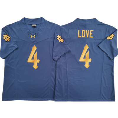 Notre Dame Fighting Irish Jersey Navy Blue And Gold - #4