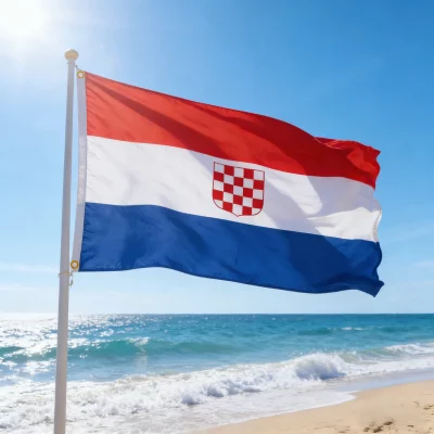 Alternative view of Croatia Flag